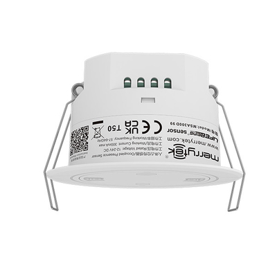 Workplace And Toilet Cubicle 60GHz Presence Detection Sensor With 12Vdc Dry Contact Communication