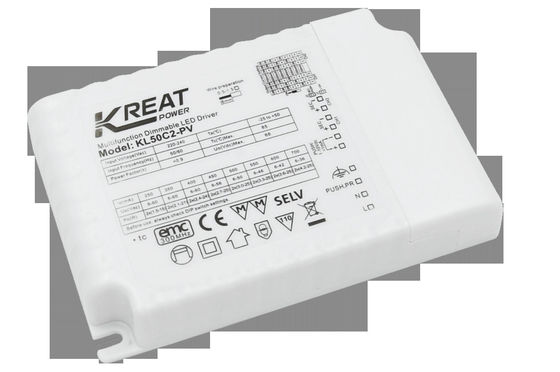50W Dual Channel PUSH And 1-10V Dimming LED Driver For The LED Downlight