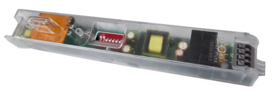 Sensor de movimento regulável com função SYNC, concha transparente, baixo lóbulo lateral para régua de LED